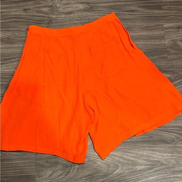 Anthropologie Sunday in Brooklyn Wide Leg Shorts Pleated | Orange | Size 2 | NWT - Picture 4 of 7